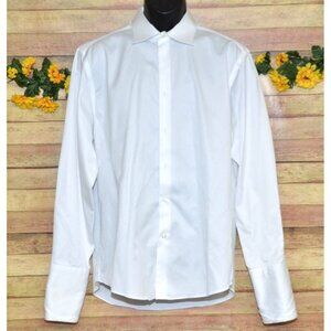 Men's Dress Tuxedo Shirt by Pronto Unmo Size 17 34/35 French Cuff Groom Formal